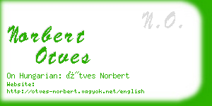 norbert otves business card
